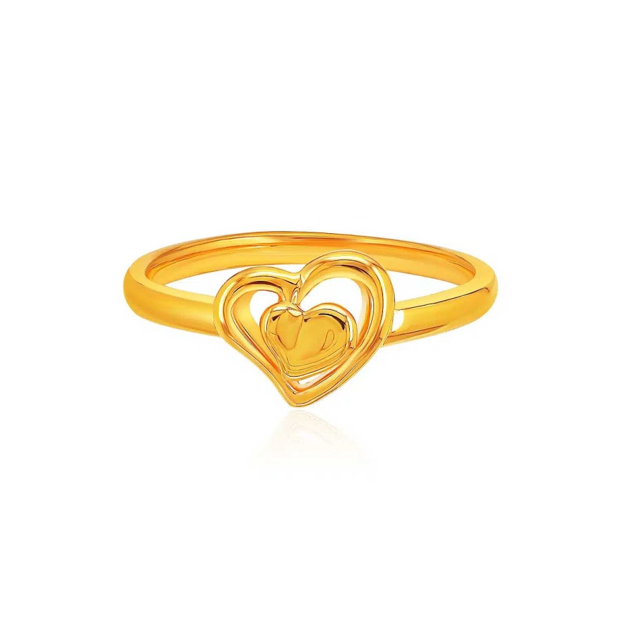 Buy WHP Yellow Enchanting Evil Eye Gold Ring For Women, 18KT (916) BIS  Hallmark Pure Gold, Gold Jewellery, Womens Fashion Accessories, Simple Ring  For Women, Suitable For Gifting at Amazon.in
